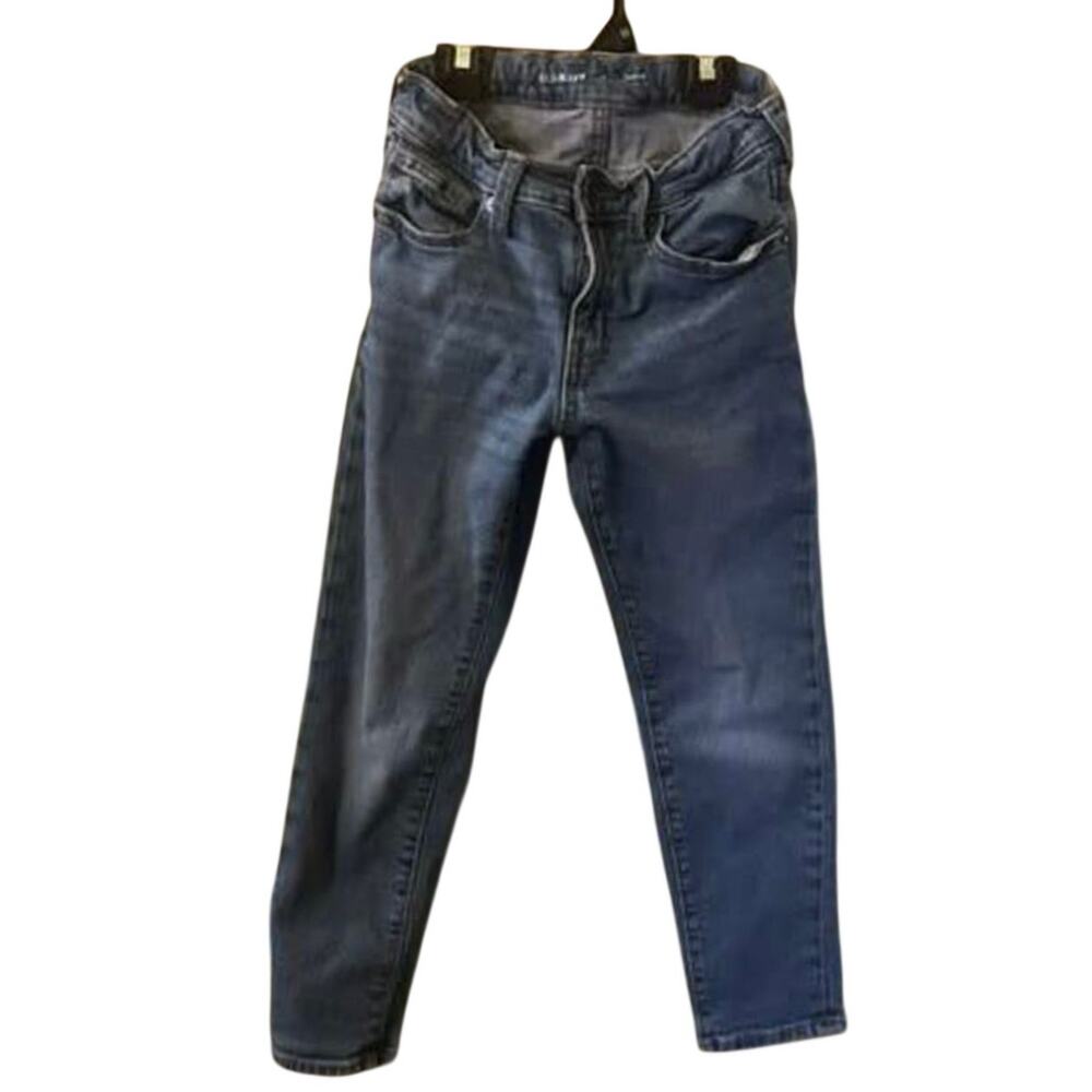 Old Navy Boys Size 7 Slim Tapered Jeans Adj Waist Med Wash Basics Casual Utility